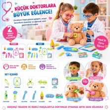 Oyuncak Doktor Seti Eğitici Sağlık Oyuncakları 2 Renk Seçeneği (Pembe) | Stetoskop Dahil, Ateş Ölçer Dahil, Hayal Gücü Geliştirir, Pembe ve Mavi Seçenek, Sosyal Beceri Destekler