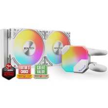 Hyperflow Argb 240 - Aıo Cpu Sıvı Soğutucu, Intel&amd Uyumlu, Grafik Üstü Performans, Gelişmiş 3100RPM Su Pompası Tasarımı, 3x Metal Pro 12 Argb Ultimate Soğutma Fanları - Beyaz