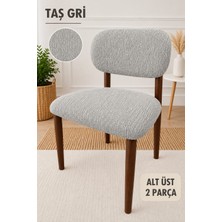 Arife Home Elma Sandalye Kılıfı Yıkanabilir Esnek Lastikli Mutfak Salon Restoran Lokanta Sandalye Örtüsü Alt Üst 2parça Takım