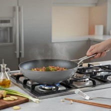 Sera Nova Yanmaz Yapışmaz Seramik Wok Tava 28 cm – Gri