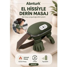 Abnturk Isıtmalı Silikon Masaj Başlıklı Boyun ve Omuz Masaj Aleti-El Hissi Sunan 3 Farklı Yoğurma Modlu Sıcak Kompres Masaj Aleti