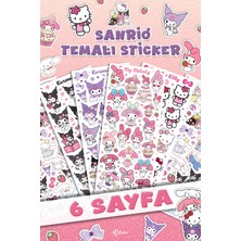 Msticker 132 Adet Sanrio Temalı Sticker Seti - Kalem Suluk Defter Cam Masa Laptop Tablet Sticker Suya Dayanıklı