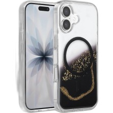 Raftan Topla Onegif Iphone 17 Lotus Simli Magsafe Kapak - Siyah