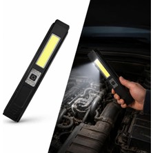 Gold Silver Şarjlı LED Çalışma Lambası, Cob + Xte El Feneri, 180° Ayarlanabilir, Manyetik Tabanlı, Type-C Hızlı Şarj, 3 Işık Modu, Cep Klipsli, Araç Tamiri, Kamp, Atölye, Ev Kullanımı