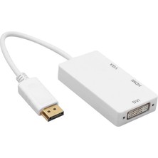 5056 Displayport To HDMI VGA DVI Çevirici Dönüştürücü Adaptor