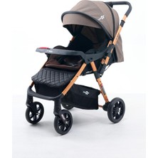 2-Way Çift Yönlü Bebek Arabası – Wood Brown