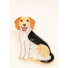 Femenino Beagle Köpek Figürlü Akrilik Lüks Kemik Toka