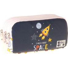 Erkek Çocuk Ilkokul Kalem Çantası - Uzay Baskılı Lacivert Renk (Space) - C4049