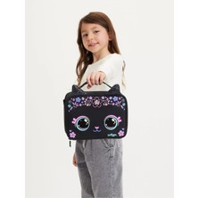 Smiggle Siyah Eclipse Dikdörtgen Unicat Beslenme Çantası