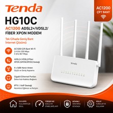 Tenda HG10C AC1200 Adsl2+/vdsl2/fiber Xpon Modem