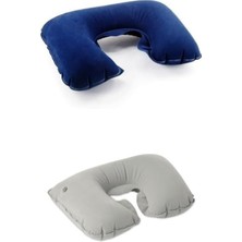 Şişme Araç Boyun ve Seyahat Yastığı – Taşınabilir, Ergonomik, Ense Destekli, Karışık Renkli, Uzun Yolculuklar Için Rahat Yastık (1 Adet)