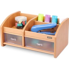 DX-404 Bambu Desenli Ahşap Kalemlik, Masaüstü Düzenleyici