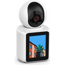 2.8 Inç Ekranlı 5mp Ultra Hd Bebek Kamerası, Monitörlü 360° Dönebilen Akıllı Ip Kamera, Çift Yönlü Sesli Gece Görüşlü 2.4g Wifi Tf Kart Destekli Iç Mekan Telefon App Kontrollü Bebek Izleme Kamerası