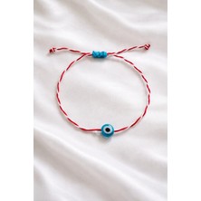 Femenino Cam Nazar Boncuklu El Yapımı Marteniçka Bileklik Kartlı
