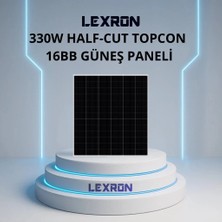 Lexron 330W 64 Hücre 16BB Half-Cut Topcon Güneş Paneli – Yüksek Verimli Monokristal