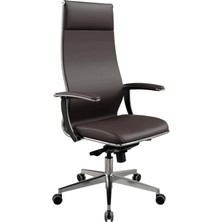 Atom Ofis Samuraı Infınıty Koyu Kahverengi Yönetici Makam Koltuğu, Ergonomik Çelik Gövde, Ayarlanabilir, Iri