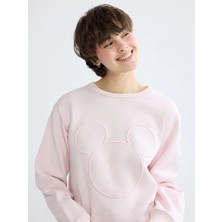 Lc Waikiki Yeni Sezon Mickey Mouse Nakışlı Kadın Kalın Sweatshirt