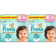 Bebek Bezi Premium Care 4 Numara 46 Adet Ekonomik Paket (2 Paketi)