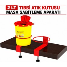 Telkar 2 Lt Tıbbi Atık Kutusu Masa Sabitleme Aparatı
