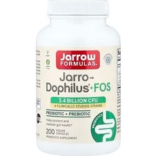 Jarrow Formulas Vegan Jarro-Dophilus Plus Fos, 200 Bitkisel Kapsül