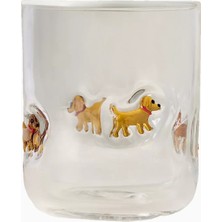 Anthropologie The Icon Dog Edition El Yapımı Boncuk Detaylı Cam Bardak