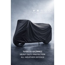 MOONRIDER Moonrıder Gri Su Geçirmez Premium Kalite Motosiklet Branda 400CC Altı Motorsikletler Için Alttan Lastikli Taşıma Çantalı Topcase Uyumlu Motor Çadırı Branda
