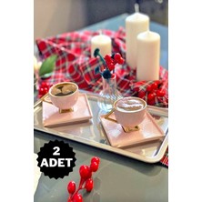 ÖzSa Home 2'li Lüx Çelik Dikdörtgen Servis Sunum Tepsisi 33X18 cm