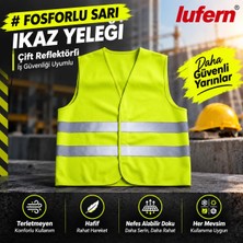 Terletmeyen Fosforlu Sarı Ikaz Yeleği Çift Reflektörlü Iş Güvenliği Yol Bakım Muayene Istasyonu