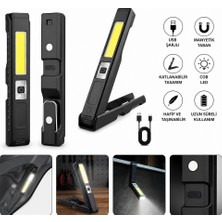 Magicool Gold Silver GS-2070 30W Şarjlı Mıknatıslı Katlanabilir LED Çalışma Tamirci Feneri
