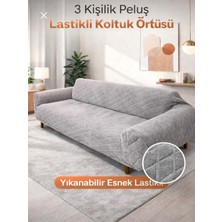 Seltenet Yumuşacık Welsoft Lastikli 3 Kişilik Koltuk Örtüsü Kaymaz Esnek ve Yıkanabilir Koltuk Kılıfı