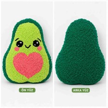 Reyn El Yapımı Çift Yönlü Punch Nakışlı Avokado Dekoratif Yastık 30X26 cm