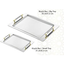 ÖzSa Home Tiamo Ela Gold Ikili Tepsi