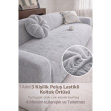 Seltenet Yumuşacık Welsoft Lastikli 3 Kişilik Koltuk Örtüsü Kaymaz Esnek ve Yıkanabilir Koltuk Kılıfı