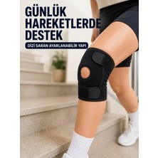 Najmaddin Tekn Kısa Patella Dizlik Ayarlanabilir Cırtlı Diz Destekliği Spor ve Günlük Kullanım Tekn Naj