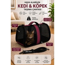 Stile Cucina Hava Alabilen Fileli Kedi ve Köpek Taşıma Çantası – , Katlanabilir, Ayarlanabilir Omuz Askılı, Mdf Tabanlı 8 kg Taşıma Kapasiteli 42X25X28 cm