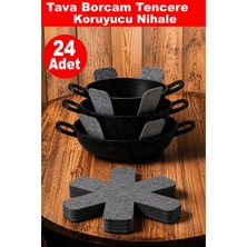 Wooly Life Tencere Tava Borcam Tabak Cam Koruyucu Çizdirmez Keçe 30X30 24LÜ Set