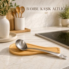27,5 cm Bambu Kaşık Altlığı Kepçe Spatula Altlığı Tezgah Üstü Mutfak Gereci Sariva Home