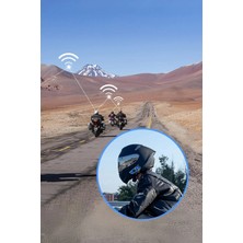 Rgb Motosiklet Kask Kulaklığı Yeni Nesil Interkom Işıklı Kask Kulaklığı Motor Kurye Ekipman