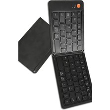Katlanabilir Klavye Şarj Edilebilir Kablosuz Mini Klavye Çanta Boy Portatif Tasarım Pc Telefon