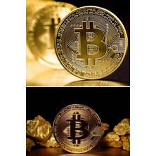 Altın Rengi Bitcoin (Btc) Hediyelik Madeni Para Kripto Para ve Bitcoin