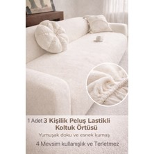 Seltenet Yumuşacık Welsoft Lastikli 3 Kişilik Koltuk Örtüsü Kaymaz Esnek ve Yıkanabilir Koltuk Kılıfı