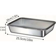 Ttt Çok Amaçlı Paslanmaz Çelik Fırın ve Saklama Kabı (25X20X5 Cm)-T