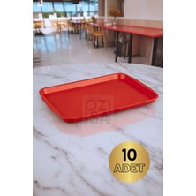 ÖzSa Home 10 Adet Servis Tepsi Çay Servis Fast Food Servis Sunum Tepsisi 27 x 36 cm Abs Tepsi Büfe Restoran