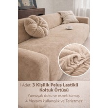 Seltenet Yumuşacık Welsoft Lastikli 3 Kişilik Koltuk Örtüsü Kaymaz Esnek ve Yıkanabilir Koltuk Kılıfı