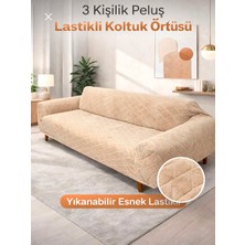 Seltenet Yumuşacık Welsoft Lastikli 3 Kişilik Koltuk Örtüsü Kaymaz Esnek ve Yıkanabilir Koltuk Kılıfı