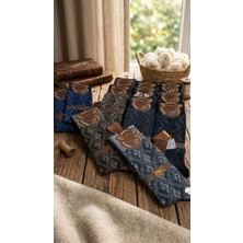 Pro Boutique Style Tekke Lambswool (Yün) Erkek Çorap; Asorti 12'li Paket; Dikişsiz