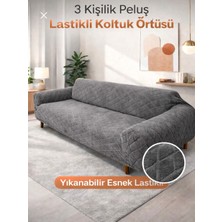 Seltenet Yumuşacık Welsoft Lastikli 3 Kişilik Koltuk Örtüsü Kaymaz Esnek ve Yıkanabilir Koltuk Kılıfı