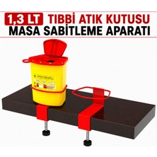 Telkar 1,3 Lt Tıbbi Atık Kutusu Masa Sabitleme Aparatı