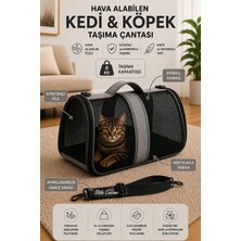 Stile Cucina Hava Alabilen Fileli Kedi ve Köpek Taşıma Çantası – , Katlanabilir, Ayarlanabilir Omuz Askılı, Mdf Tabanlı 8 kg Taşıma Kapasiteli 42X25X28 cm