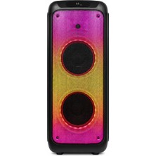 HEPU HP 943 Taşınabilir Şarjlı Bluetooth Parti Hoparlörü 2*10 inc Woofer 80 w Rms Extra Bass Karaoke Mikrofon